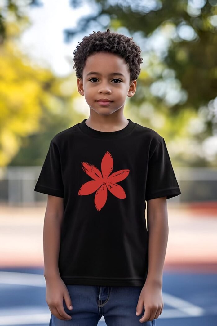 Comverses Boy’s Red Lily Black T-shirt