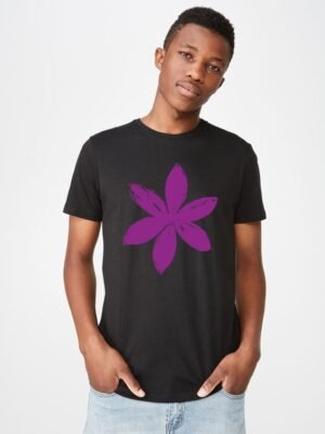 Comverses Men’s Light Purple Lily Black T-shirt
