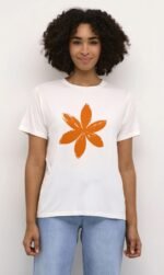 Comverses Women’s Orange Lily White T-shirt