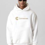 Comverses Mens Design White Hoodie