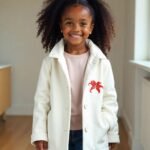 Comverses Girls Red Giant Lily Parka