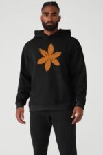 Comverses Men Orange Lily Hoodie Black