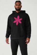 Comverses Men Pink Lily Hoodie Black
