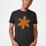 Comverses Men’s Orange Lily Black T-shirt