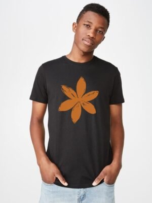 Comverses Men’s Orange Lily Black T-shirt