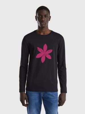 Comverses Men’s Pink Lily Black Full Sleeve Shirt