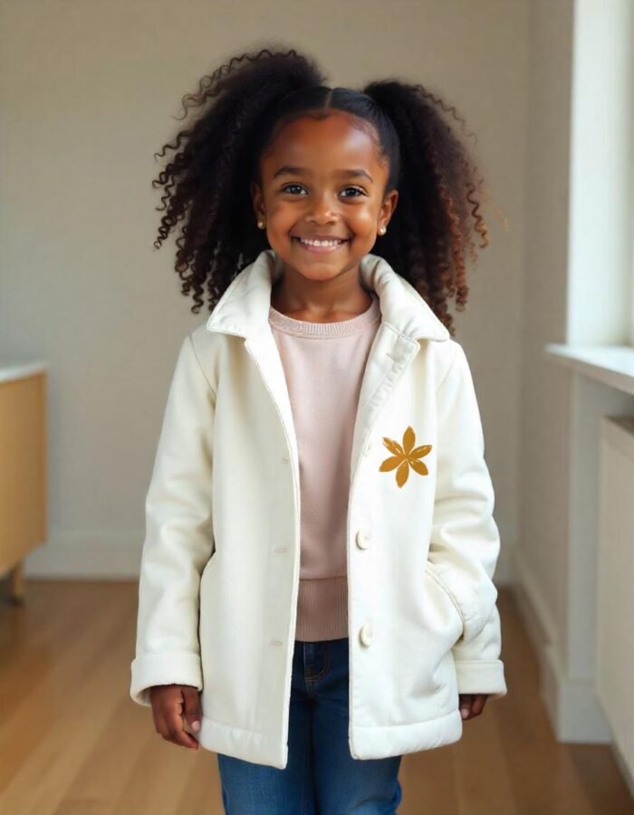 Comverses Girls Gold Purple Lily Parka