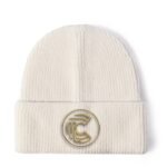 Comverses Logo Design White Beanie