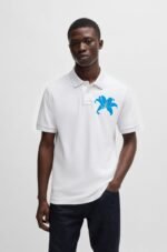 Comverses Mens Cyan Blue Giant Lily Flower White Short Sleeves