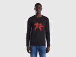 Comverses Men’s Red Giant Lily Black Full Sleeve Shirt