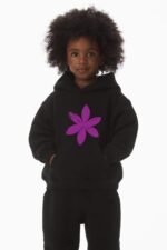 Comverses Kids Light Purple Lily Hoodie Black