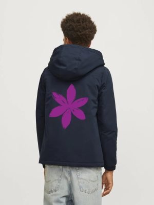 Comverses Men’s Light Purple Lily Removable Hood Parka