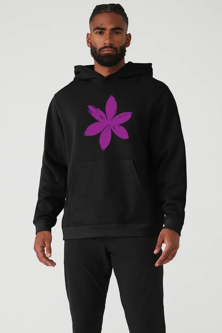 Comverses Men Light Purple Lily Hoodie Black Comverses Men Light Purple Lily Hoodie Black