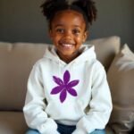 Comverses Girls Purple Lily Hoodie