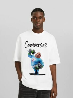 Comverses Mens with Comverses Design White T-Shirt Color Design