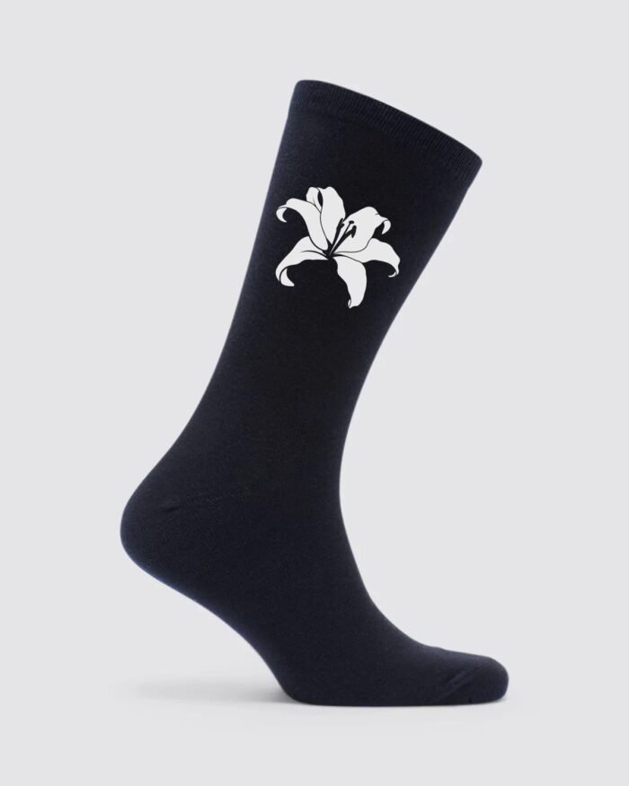 Comverses Giant Lily Black Socks