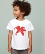 Comverses Boy’s Red Giant Lily White T-shirt