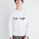 Comverses Men’s Why I Oughta Text Design White Full Sleeve Shirt