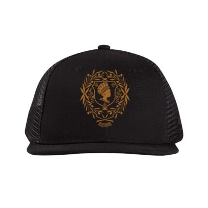 Comverses Women Crest Design Black Hat