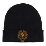 Comverses Crest Design Black Beanie
