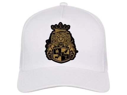 Comverses Gold Royal Crest Design White Hat