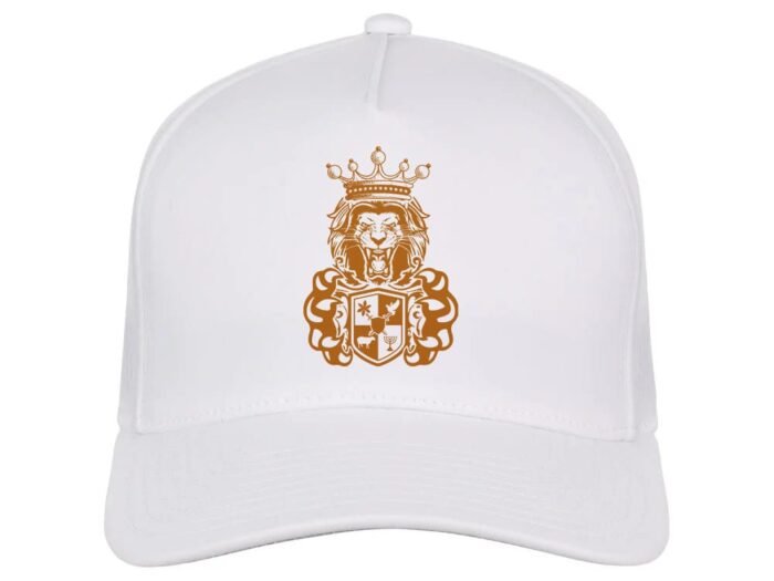 Comverses Orange Royal Crest Design White Hat