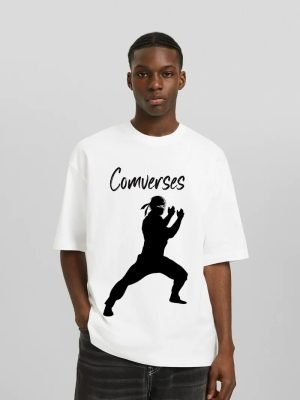 Comverses Mens with Comverses Design White T-Shirt