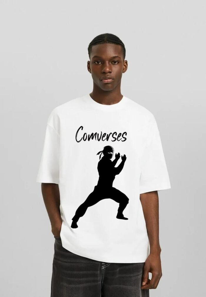 Comverses Mens with Comverses Design White T-Shirt