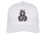 Comverses Black Royal Crest Design White Hat