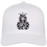 Comverses Black Royal Crest Design White Hat