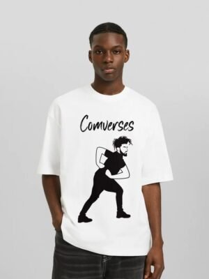 Comverses Mens with Comverses Designs White T Shirt