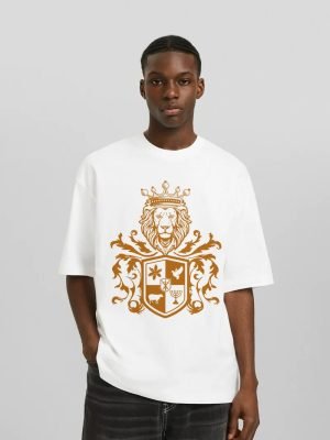 Comverses Men's Orange Royal Crest White T Shirt