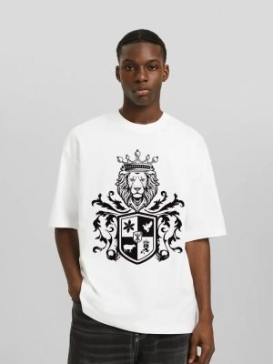 Comverses Men's Black Royal Crest White T Shirt